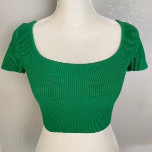 Artizia Babaton Croped Top in Green Sz S